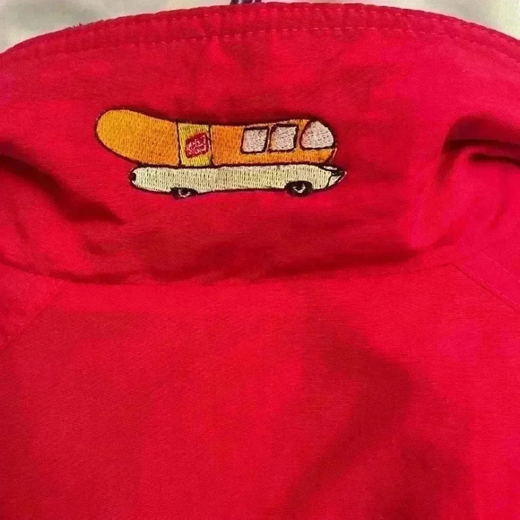 Lands end jacket with fun Oscar Mayer  patches - Picture 3 of 5